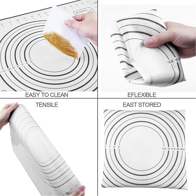 Rolling Pins, Stainless Steel Dough Roller, Rolling Pin and Silicone Baking - Image 3