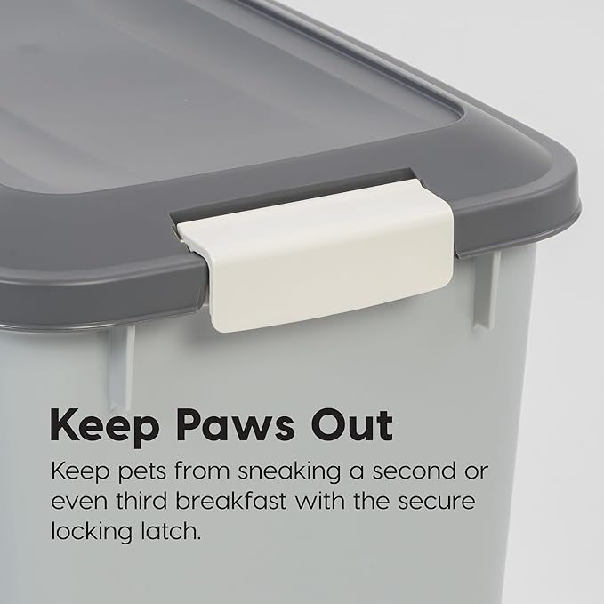 IRIS USA Dog Food Storage Container 54 lbs, Airtight Lid, 2-Cup Scoop, Double - Image 7