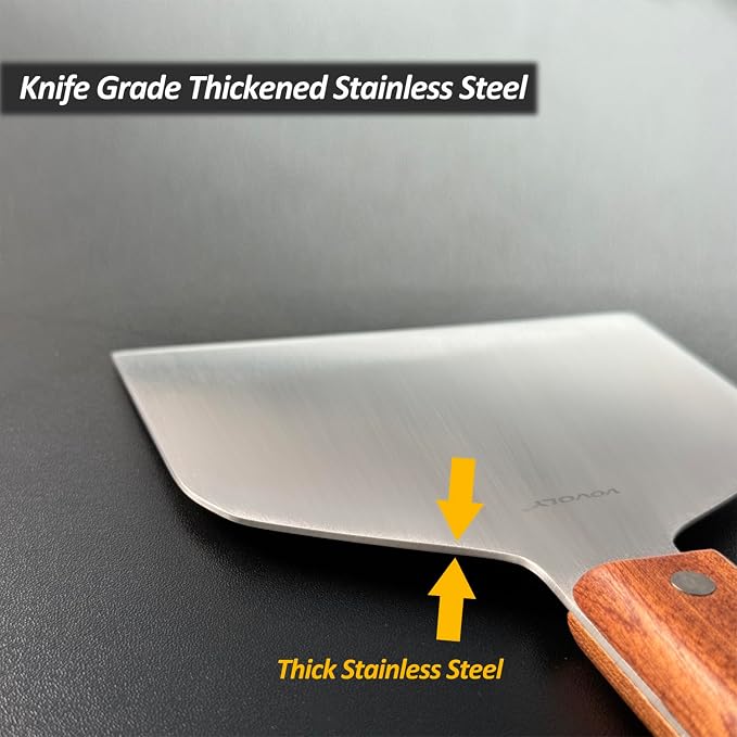 Vovoly Extra Wide Griddle Scraper, 5.5''x5.5'' Smashed Burger Scraper Grill - Image 3
