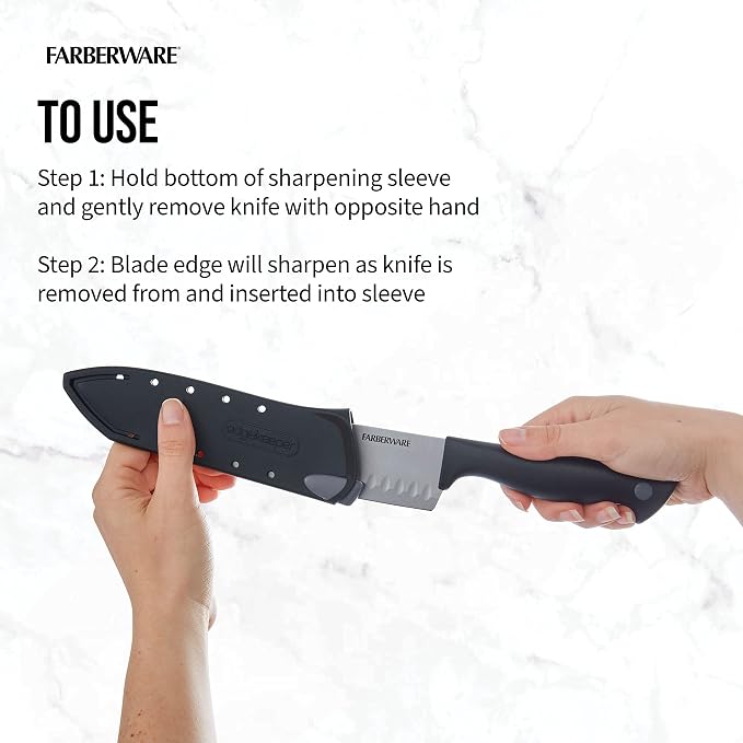 Farberware Edgekeeper 5-Inch Santoku Knife - Image 5