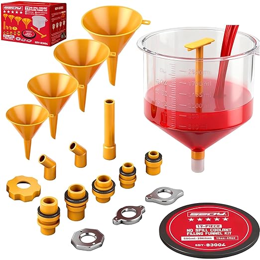 Ultimate No Spill Coolant Funnel Kit by SEDY