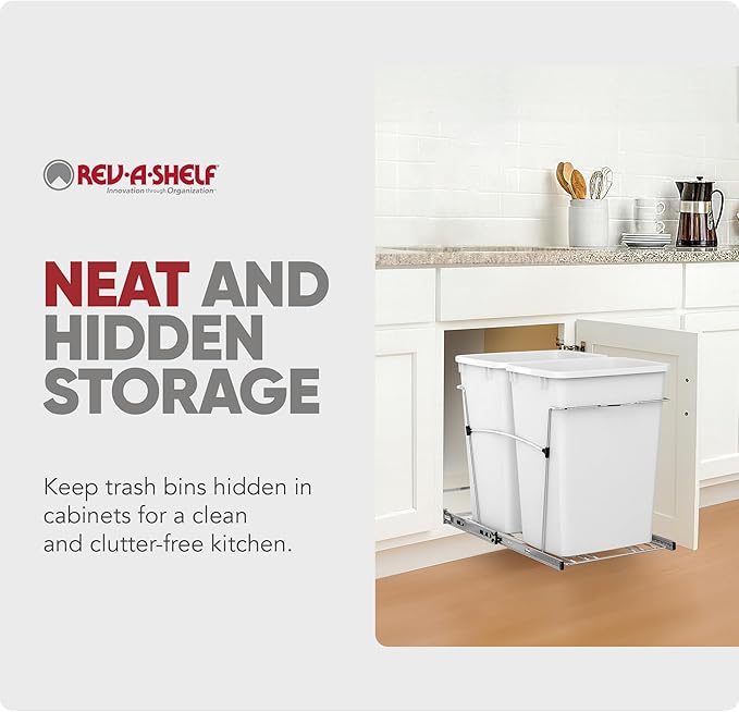 Rev-A-Shelf RV-18KD-11C S Double Pullout Trash Can - Image 5