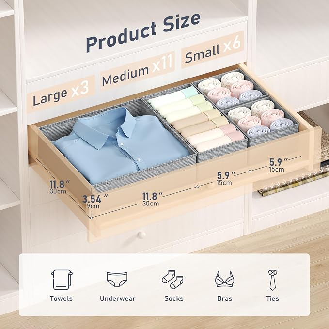 DIMJ Drawer Organizer Clothes Storage - Image 2
