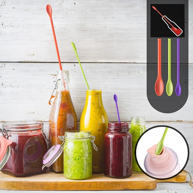 HOTEC BPA Free Heat Resistant Silicone Spatula Set Kitchen Utensils - Image 5