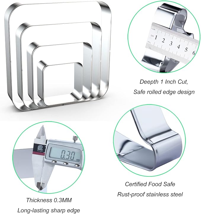 Rounded Square Cookie Cutter Set Large - Image 3