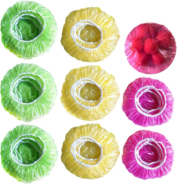 Mwellewm Plastic Bowl Covers Elastic Reusable Food Storage Stretch Saran Wrap - Image 9