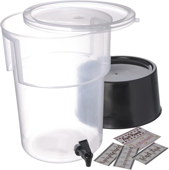 Carlisle FoodService Products Round Beverage Dispenser, Durable Drink Dispenser - Image 8