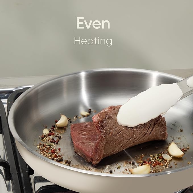 CAROTE 10" Stainless Steel Frying Pan - Image 3