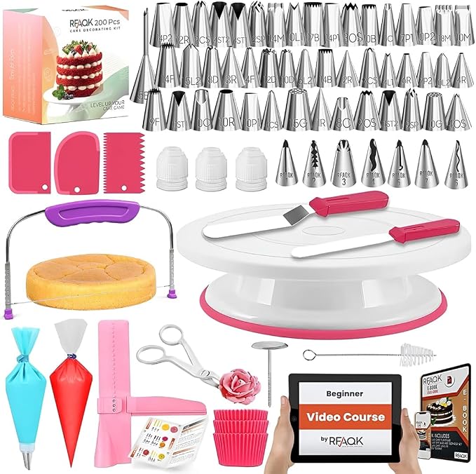RFAQK 200PCs Cake Decorating Kit by RFAQK