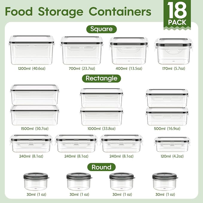 KEMETHY 36-Piece Food Storage Containers - Image 2