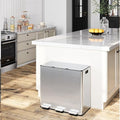 Garvee Trash Can, 15.9 gal Triple Compartments Stainless Steel Kitchen Trash Can by Garvee