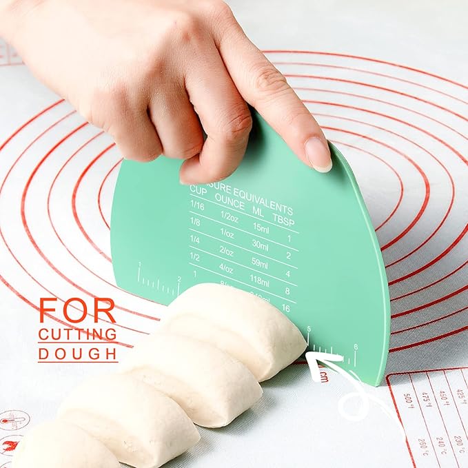 Teenitor 2 Pieces Dough Scraper, Plastic Dough Cutter, Bread Scraper - Image 3