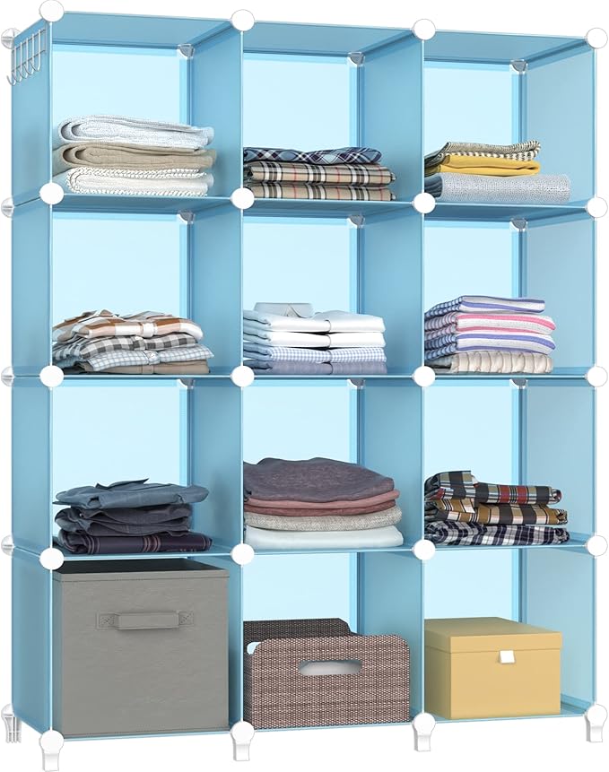 HOMIDEC Closet Organizer, 12-Cube Closet Organizers and Storage, Cube Storage by DecorateYourHome