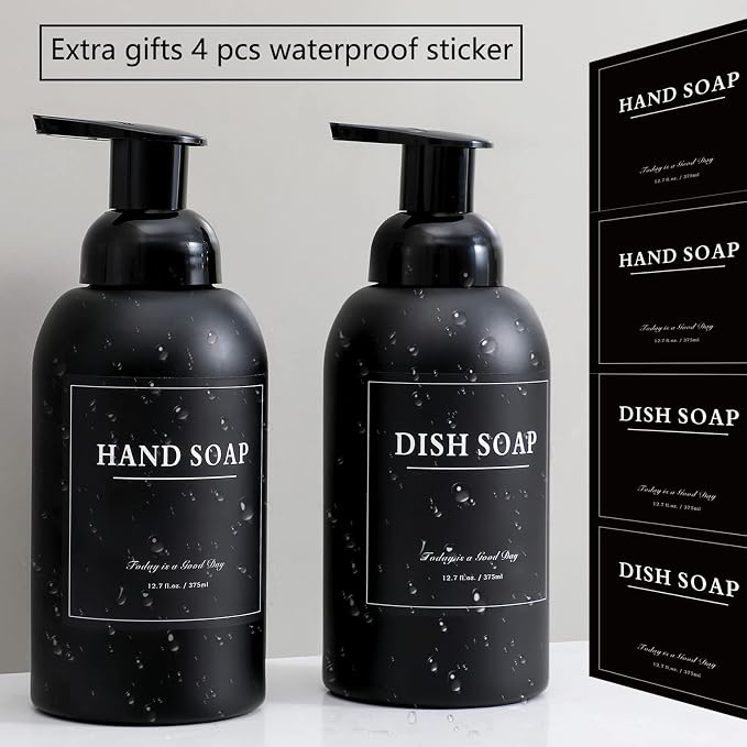 rejomiik 2 Pack Foaming Thick Glass Foam Hand Soap Dispenser - Image 4