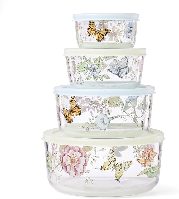 Lenox 897944 Butterfly Meadow Glass Food Storage Containers - Image 2
