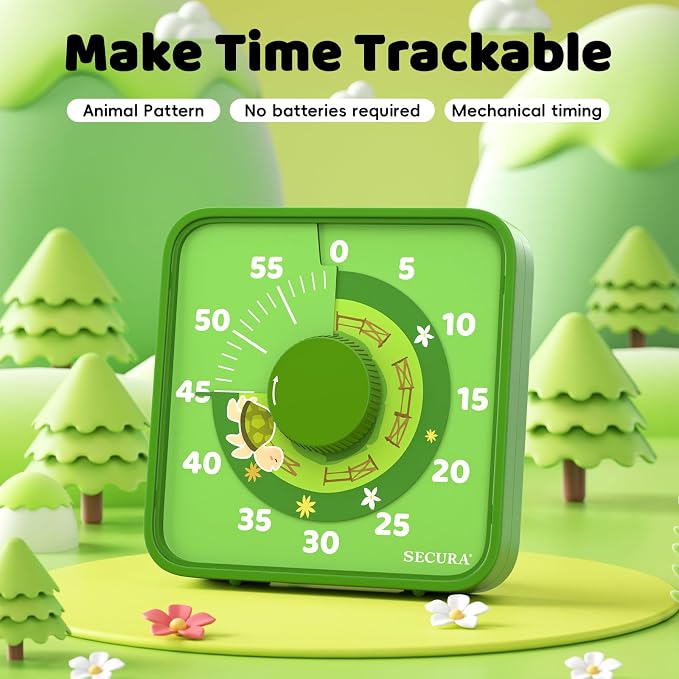 Secura 7.5-Inch Animal Pattern Visual Timer - Image 2