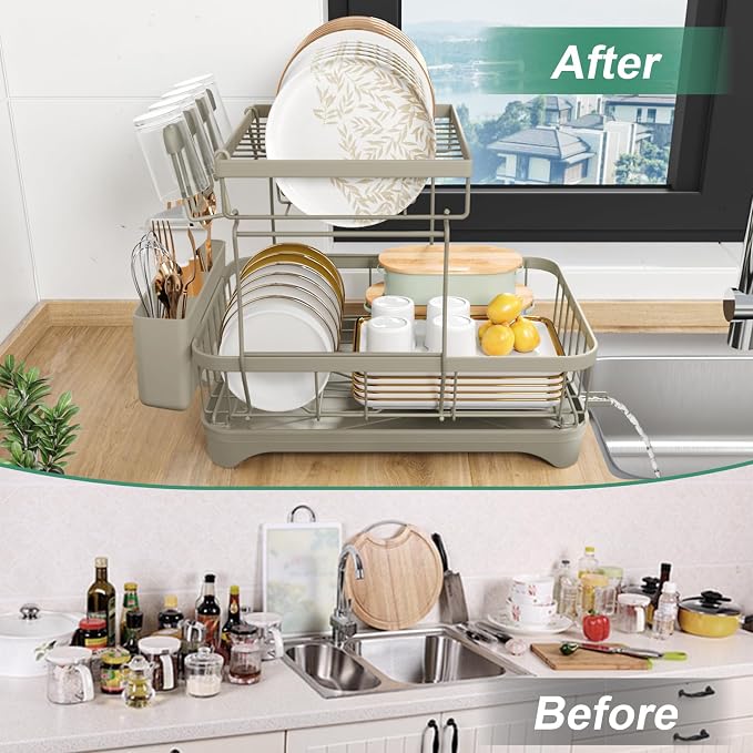 Dish Drying Rack, 2-Tier Dish Drying Rack - Image 6
