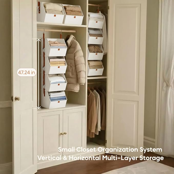 Homsorout Hanging Closet Organizer 4 Tier - Image 7