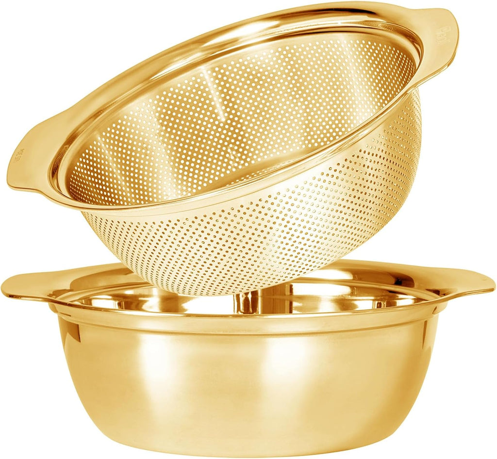 Paoli 304 Stainless Steel Fine Mesh Colander Set, 5QT Large Capacity