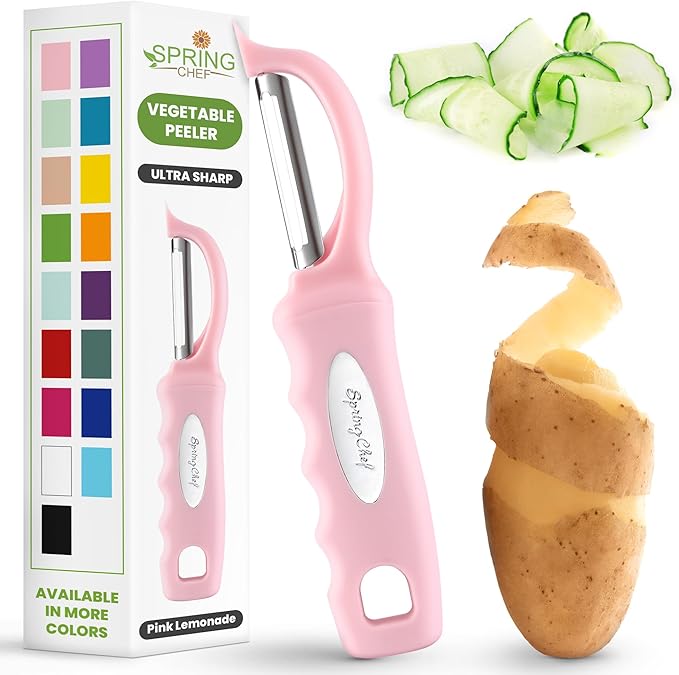 Spring Chef Premium Swivel Vegetable Peeler, Soft Grip Handle and Ultra Sharp by SpringChef