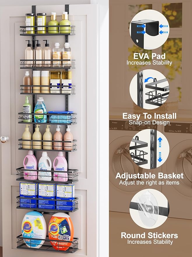 Delamu 9 Tier Over The Door Pantry Organizer, Pantry Organization and Storage - Image 4