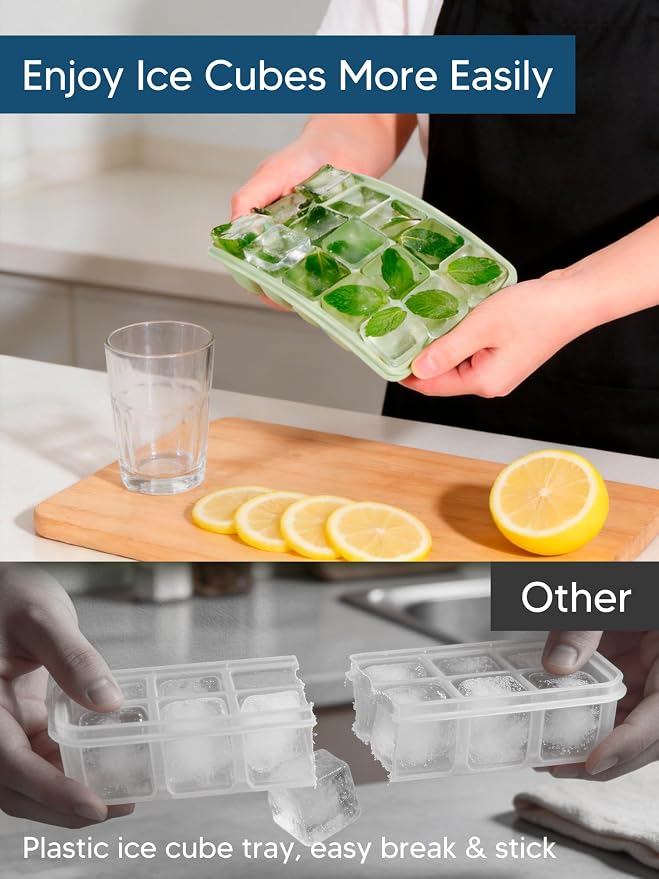 4 Pack Silicone Ice Cube Trays - Image 5