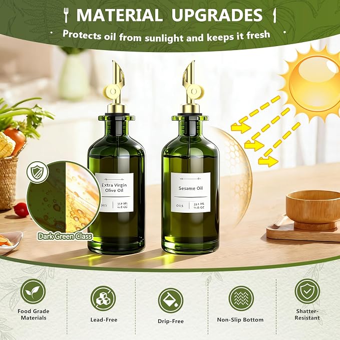 COOLMI Oil Dispenser for Kitchen - 12oz/350ml - Image 4