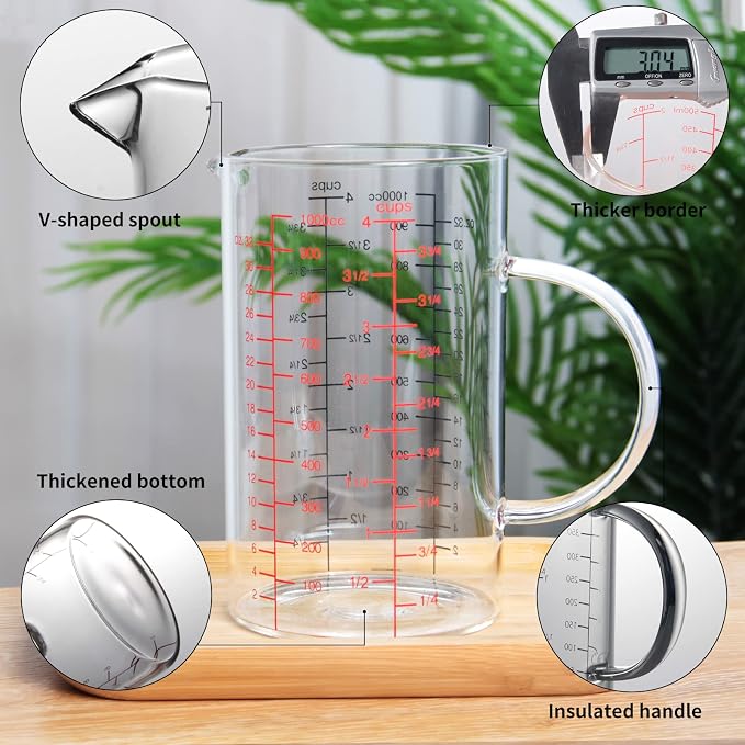 77L Glass Measuring Cup, High Borosilicate Glass Measuring Cup - Image 7