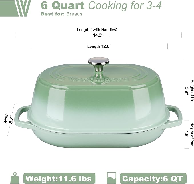 VORRINGARD Enameled Cast Iron Dutch Oven Pot - Image 2