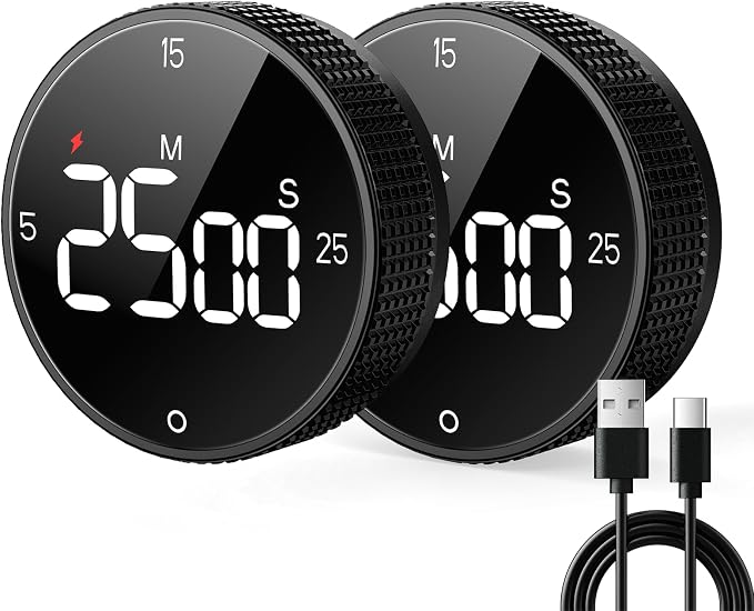 Rechargeable Magnetic Kitchen Timer by SmartTimingforEveryMoment