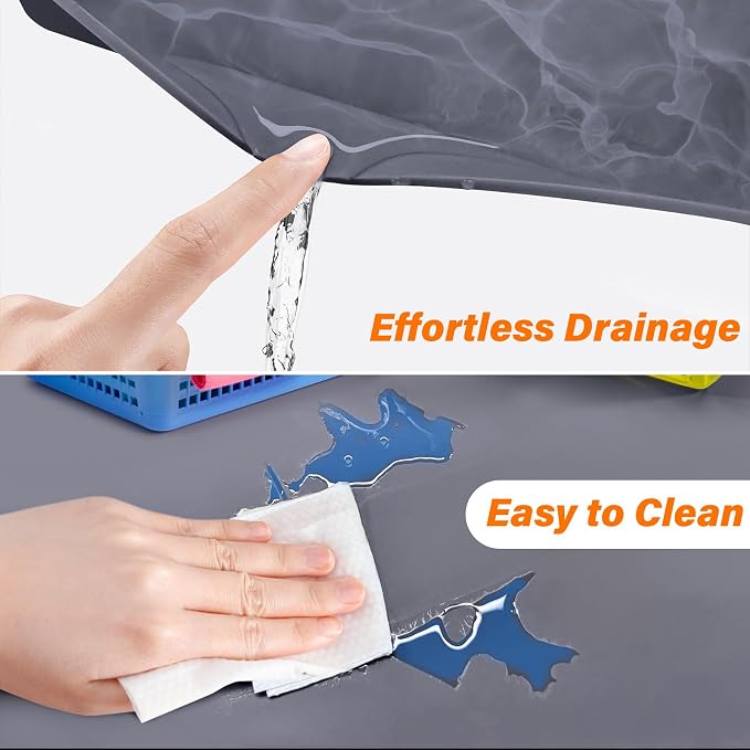 FLATO Waterproof Under Sink Mat 34" x 19" Shelf Liner - Image 3