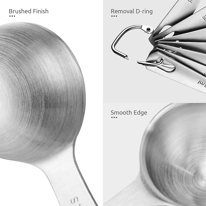 Measuring Spoons: U-Taste 18/8 Stainless Steel Measuring Spoons Set of 9 Piece: - Image 6