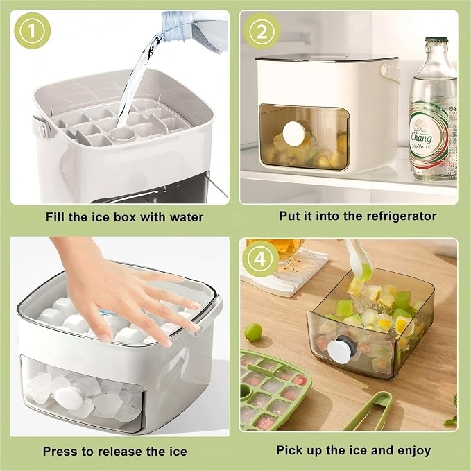 Ice Cube Tray with Lid & Bin Ice Maker - Image 5