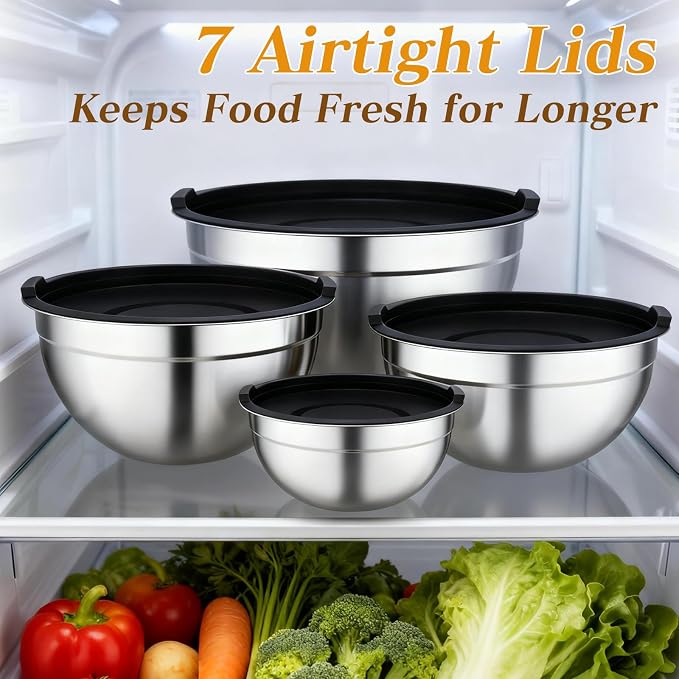 Unokit Mixing Bowls with Lids Set - Image 5