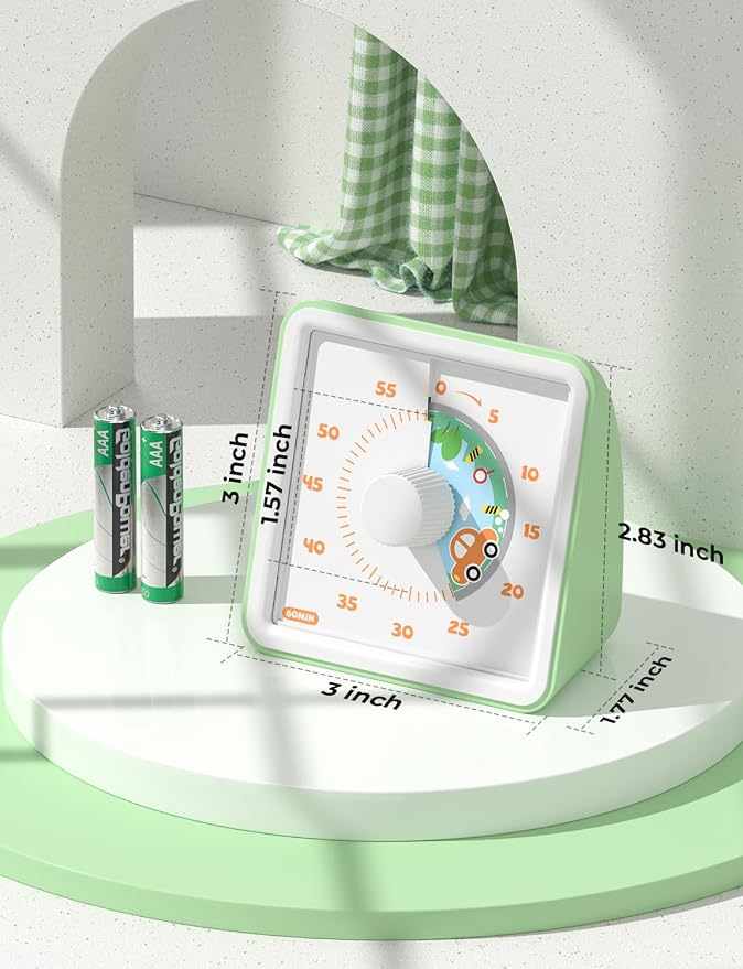 LIORQUE 60 Minute Visual Timer for Kids, Visual Countdown Timer for Classroom - Image 6