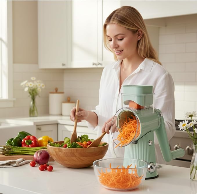 Rotary Cheese Grater with Handle - Image 4