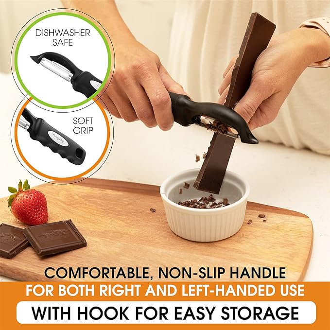 Spring Chef Premium Swivel Vegetable Peeler, Soft Grip Handle and Ultra Sharp - Image 5