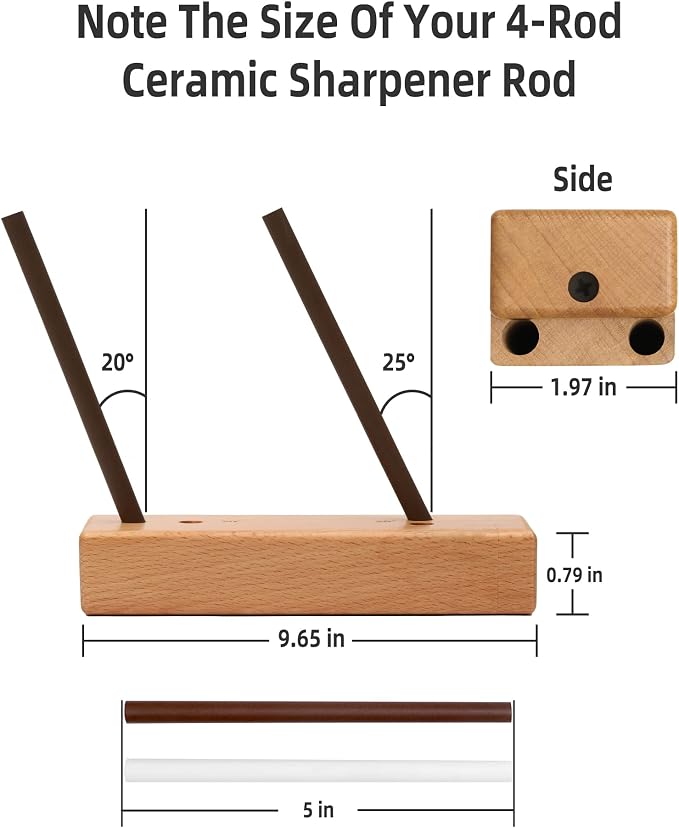 4-Rod Turn Box, Ceramic Sharpener Rod from Kitchen Sharpening Tool, Portable - Image 2