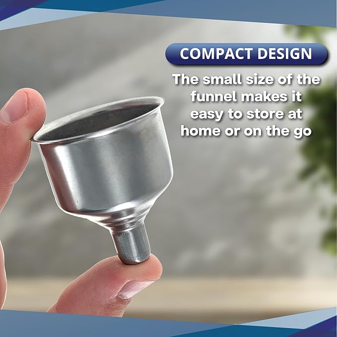 SE Stainless Steel Funnel for Flasks Bottles and Mini Bottles, Small Steel - Image 5