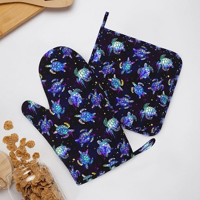 Sea Turtle Oven Mitts and Pot Holders Set - Image 6