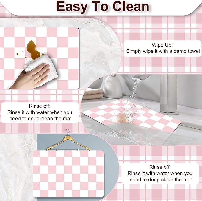 Dish Drying Mat for Kitchen Counter, Absorbent and Stain-Resistant Countertop - Image 5