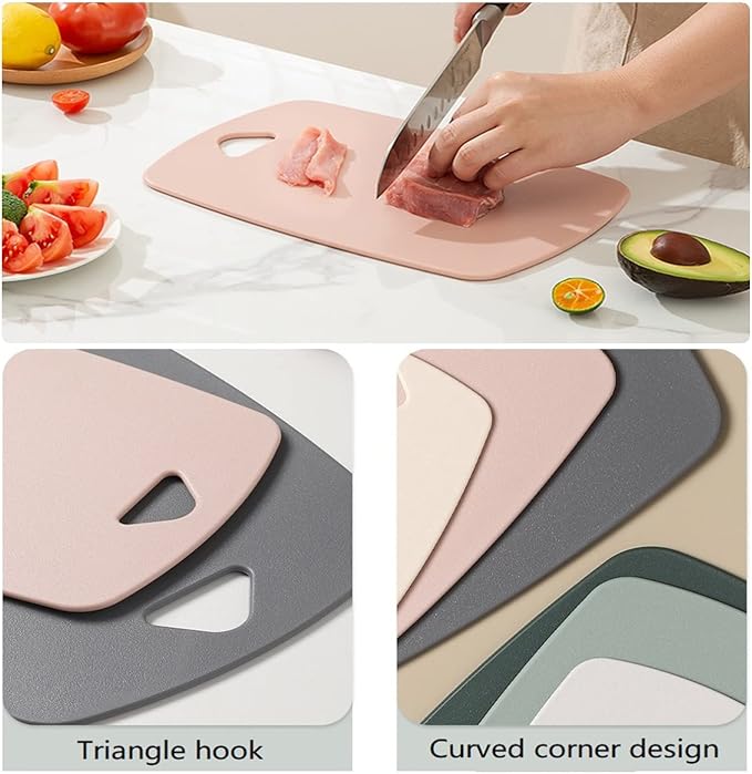 Cutting Boards for Kitchen, Plastic Cutting Board Set of 3, Thick Chopping - Image 6