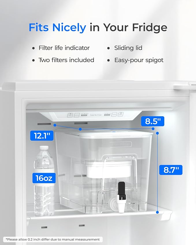 Waterdrop WFD-22L-DF Water Filter Dispenser, 40-Cup Water Purifier, 2 Built-in - Image 4