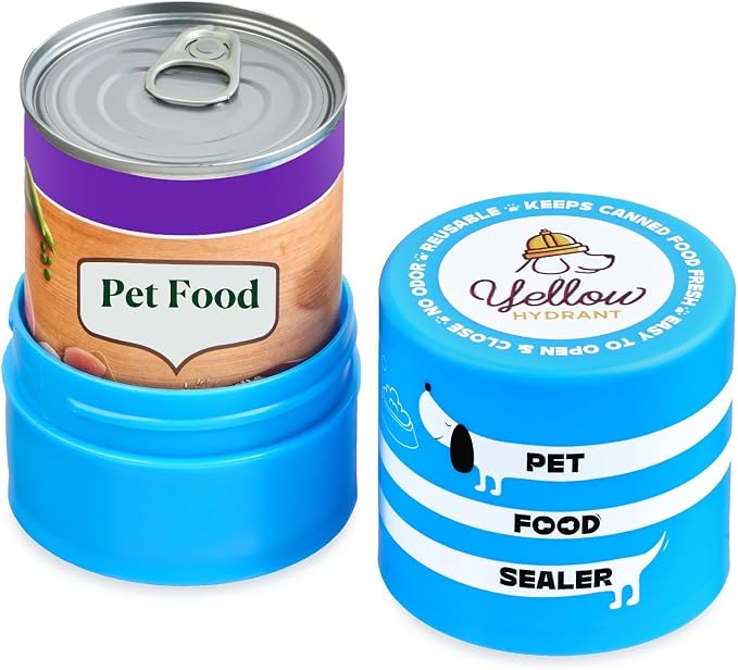 The Original Canned Dog Food Storage Container Patent Pending Reusable Airtight by YellowHydrant