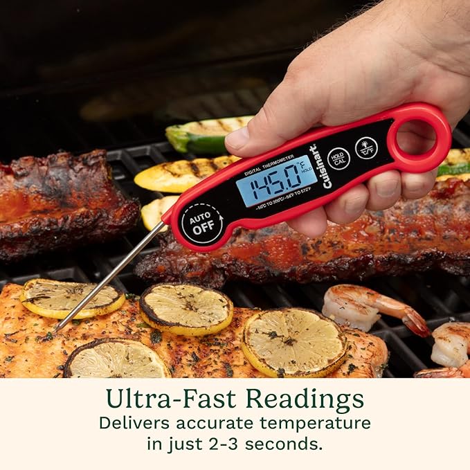 Cuisinart LCD Digital Instant Read Thermometer, Water Resistant Meat Thermometer - Image 4