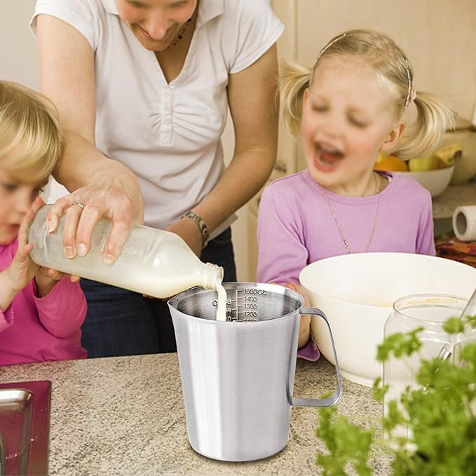 48Oz/6Cup Stainless Steel Pitcher, 1.50 Liter Metal Container - Image 7