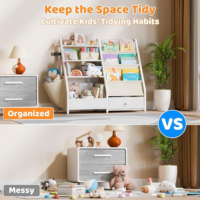 HAVLOTII Kids Bookshelf and Toy Storage - Image 6