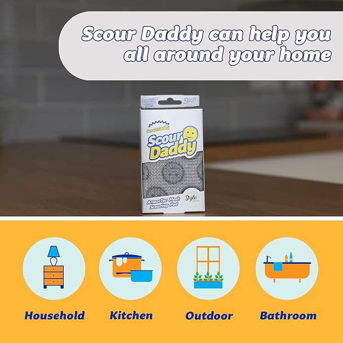 Scrub Daddy Scour Daddy Style, Scourers Non Scratch Scrubbing Sponge, Scouring - Image 3