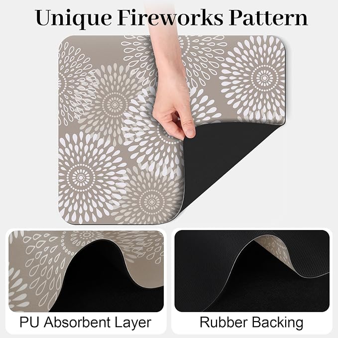 LuxStep Dish Drying Mat Super Absorbent Kitchen Counter Mat Rubber Backing - Image 6