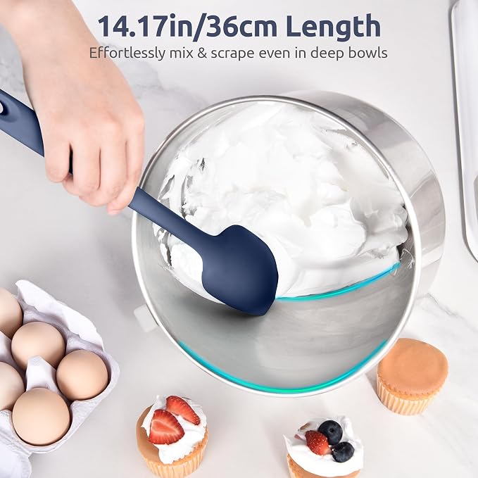 U-Taste Extra-Long 600ºF Heat Resistant Spatula Spoon: 14" Silicone Spoonula - Image 5